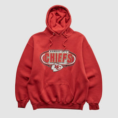 Logo Athletic 90s Hooded Pullover Sweatshirt - Kansas City Chiefs Pullover