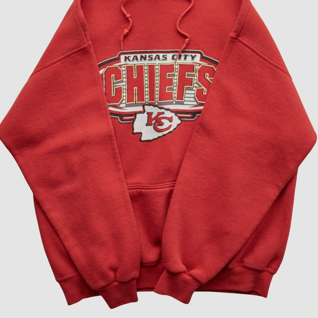 Logo Athletic 90s Hooded Pullover Sweatshirt - Kansas City Chiefs Pullover