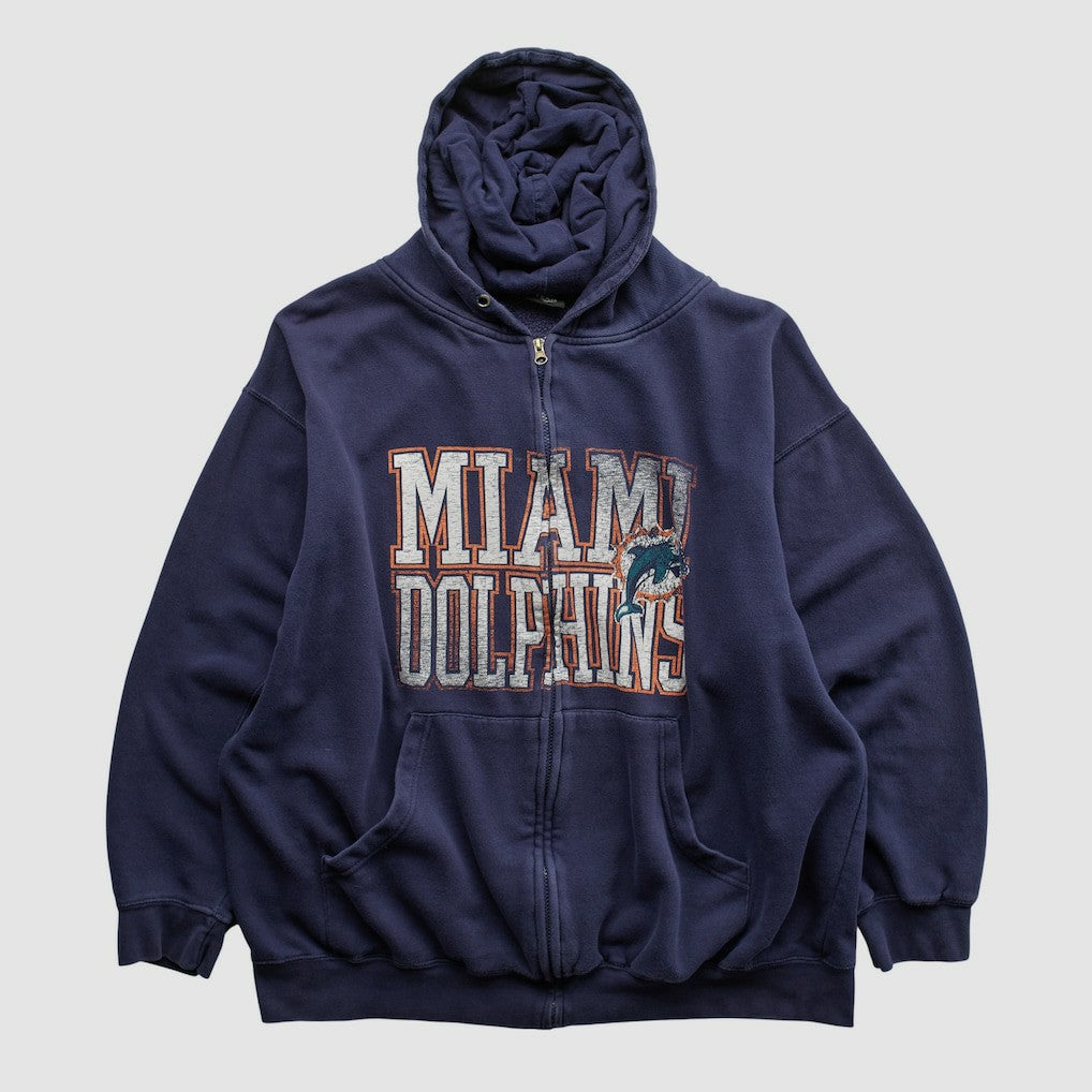 NFL 2010s Hooded Full Zip Sweatshirt - Miami Dolphins Sweatshirts