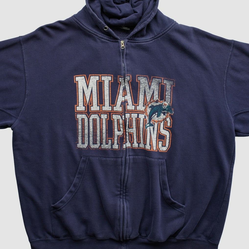 NFL 2010s Hooded Full Zip Sweatshirt - Miami Dolphins Sweatshirts