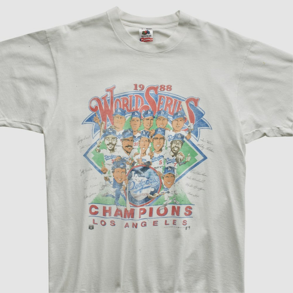 White World Series Fruit of The Loom 1988 T-shirt