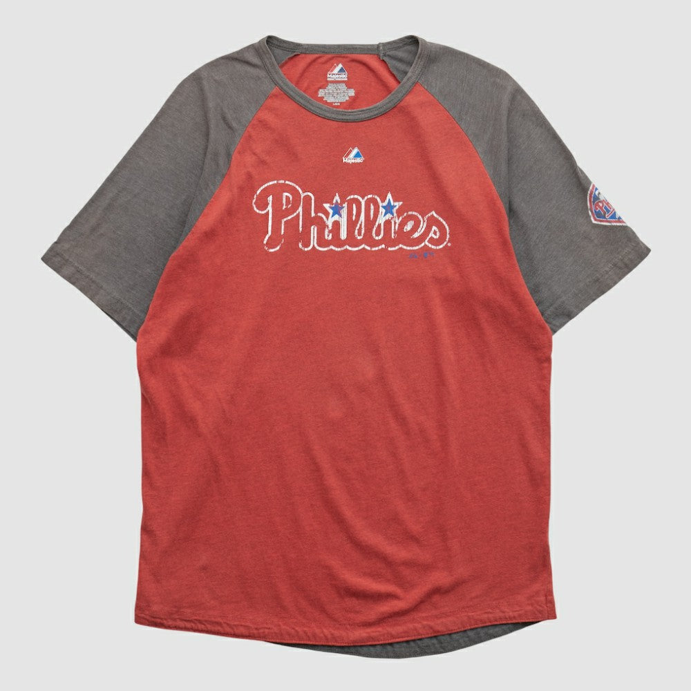 Red Philadelphia Phillies Majestic 2000s T-shirt