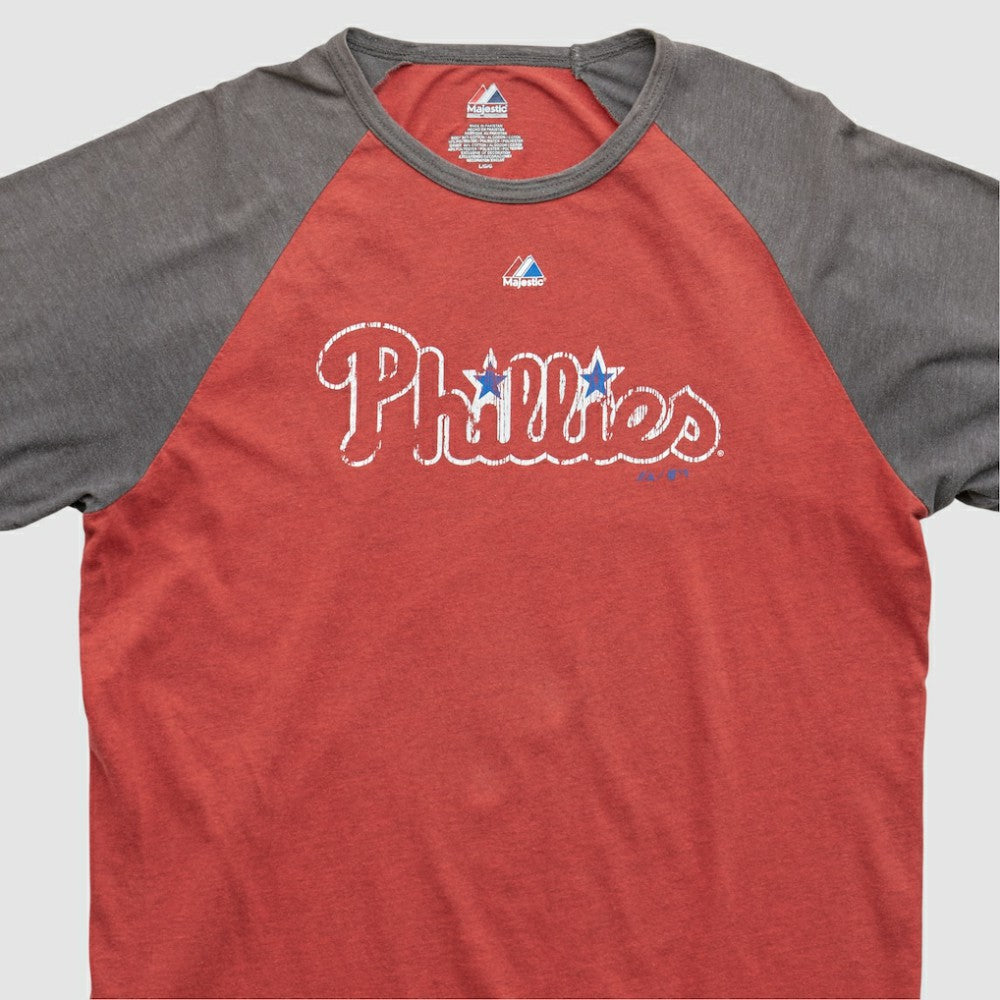 Red Philadelphia Phillies Majestic 2000s T-shirt
