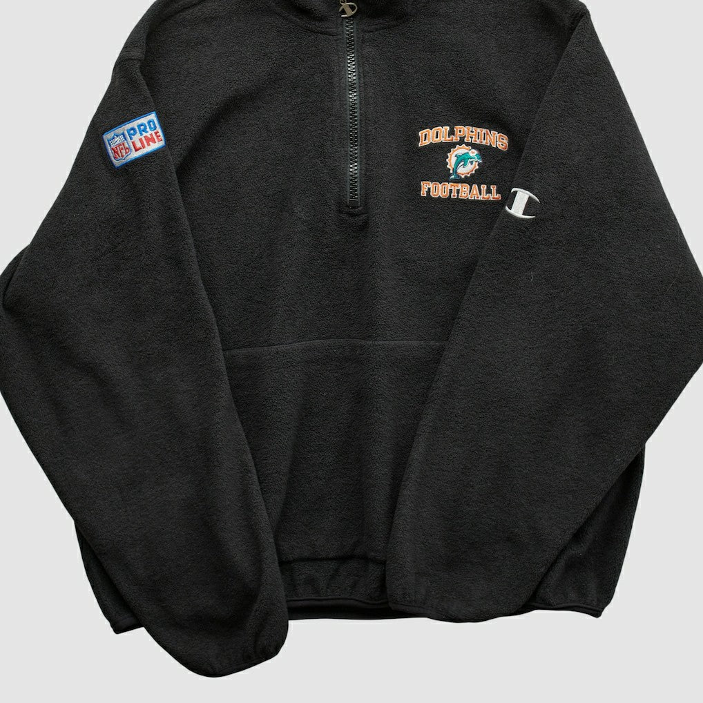 Champion 2000s 1/4 Zip Sweatshirt - Miami Dolphins Sweatshirts