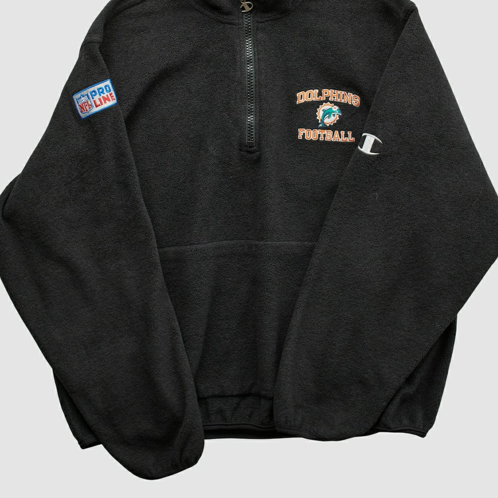 Champion 2000s 1/4 Zip Sweatshirt - Miami Dolphins Sweatshirts