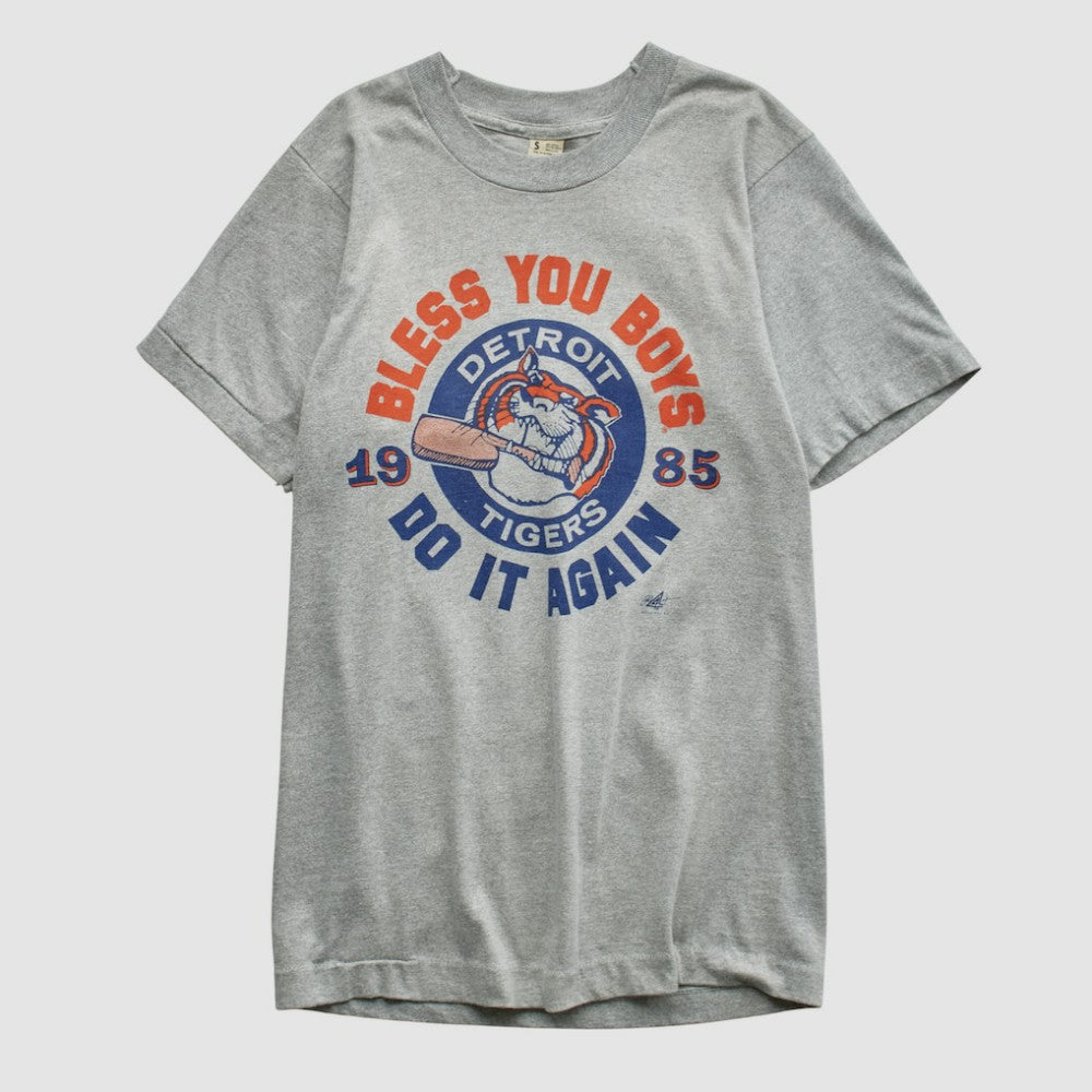 Heather Gray Detroit Tigers Screen Stars 1985 T-shirt