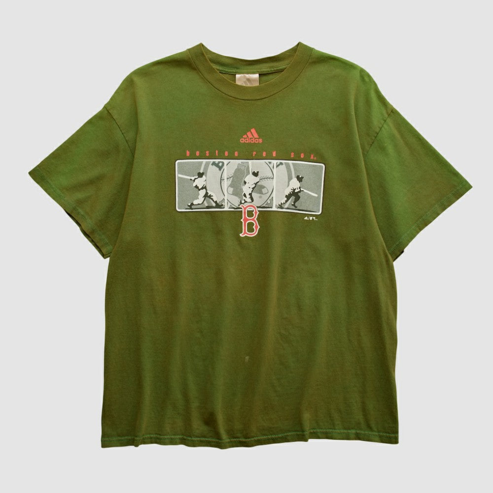 Olive Boston Red Sox Adidas 2000s T-shirt