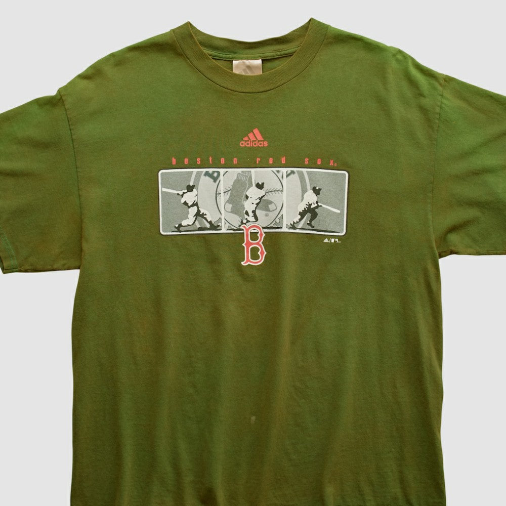 Olive Boston Red Sox Adidas 2000s T-shirt