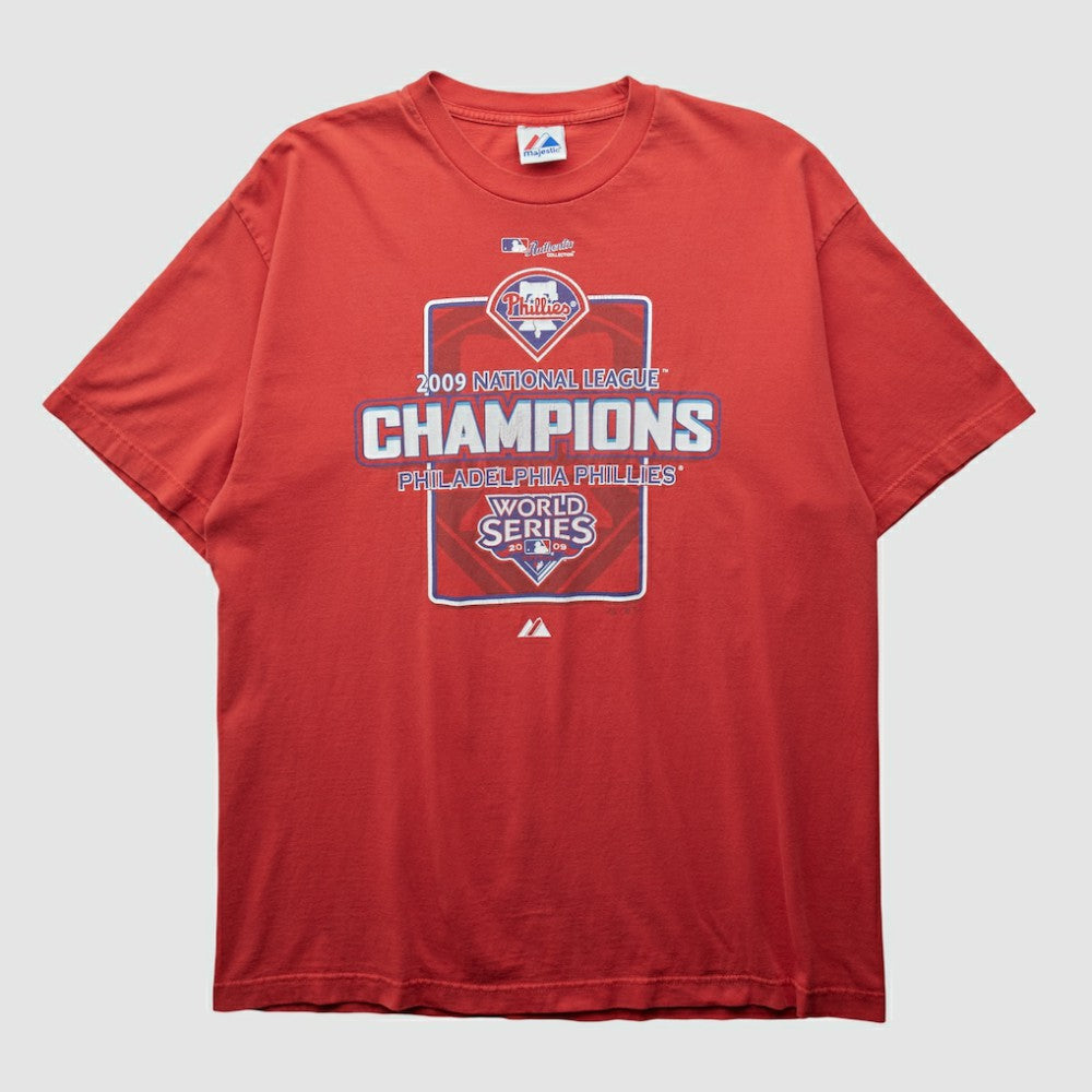 Red Philadelphia Phillies Majestic 2009 T-shirt