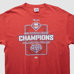 Red Philadelphia Phillies Majestic 2009 T-shirt