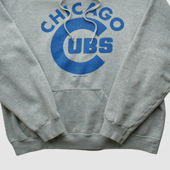 Heather Gray Chicago Cubs Stitches 2000s Hooded Pullover Sweatshirt
