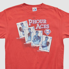 Red Philadelphia Phillies Majestic 2000s T-shirt