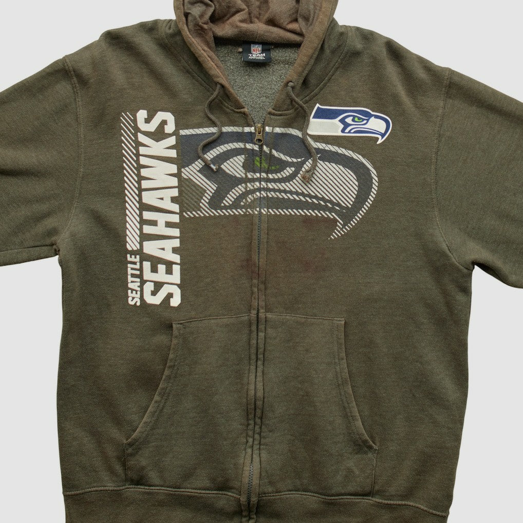 NFL 2010s Hooded Full Zip Sweatshirt - Seattle Seahawks Sweatshirts