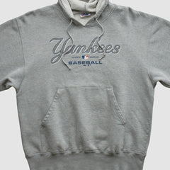 Heather Gray New York Yankees Majestic 2000s Hooded Pullover Sweatshirt