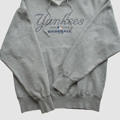 Heather Gray New York Yankees Majestic 2000s Hooded Pullover Sweatshirt