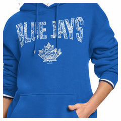 Royal Toronto Blue Jays Starter Women's Lace Team Lockup Fleece Hoodie