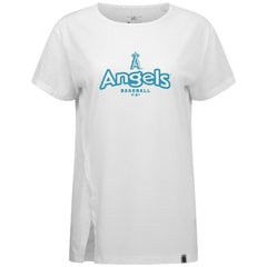 White Los Angeles Angels Levelwear Women's Blue Haven Influx Cornerstone T-Shirt