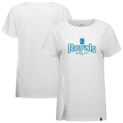 White Kansas City Royals Levelwear Women's Blue Haven Influx Cornerstone T-Shirt