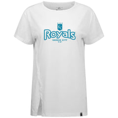 White Kansas City Royals Levelwear Women's Blue Haven Influx Cornerstone T-Shirt