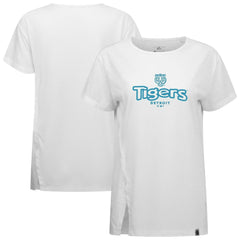 White Detroit Tigers Levelwear Women's Blue Haven Influx Cornerstone T-Shirt