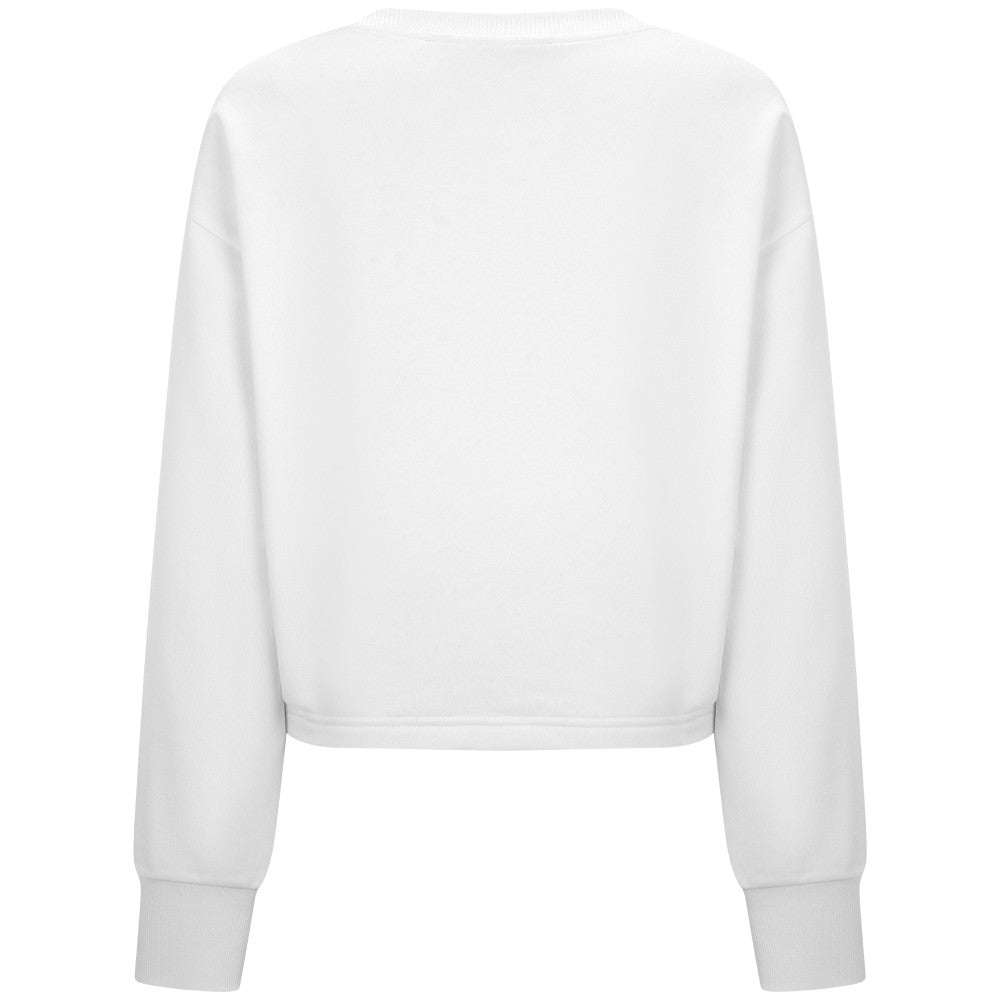 White Cincinnati Reds Levelwear Women's Judd Cornerstone Cropped Sweatshirt
