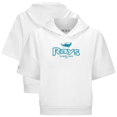 White Tampa Bay Rays Levelwear Women's Amber Short Sleeve Cornerstone Hoodie