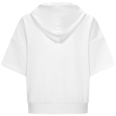 White Cleveland Guardians Levelwear Women's Amber Short Sleeve Cornerstone Hoodie