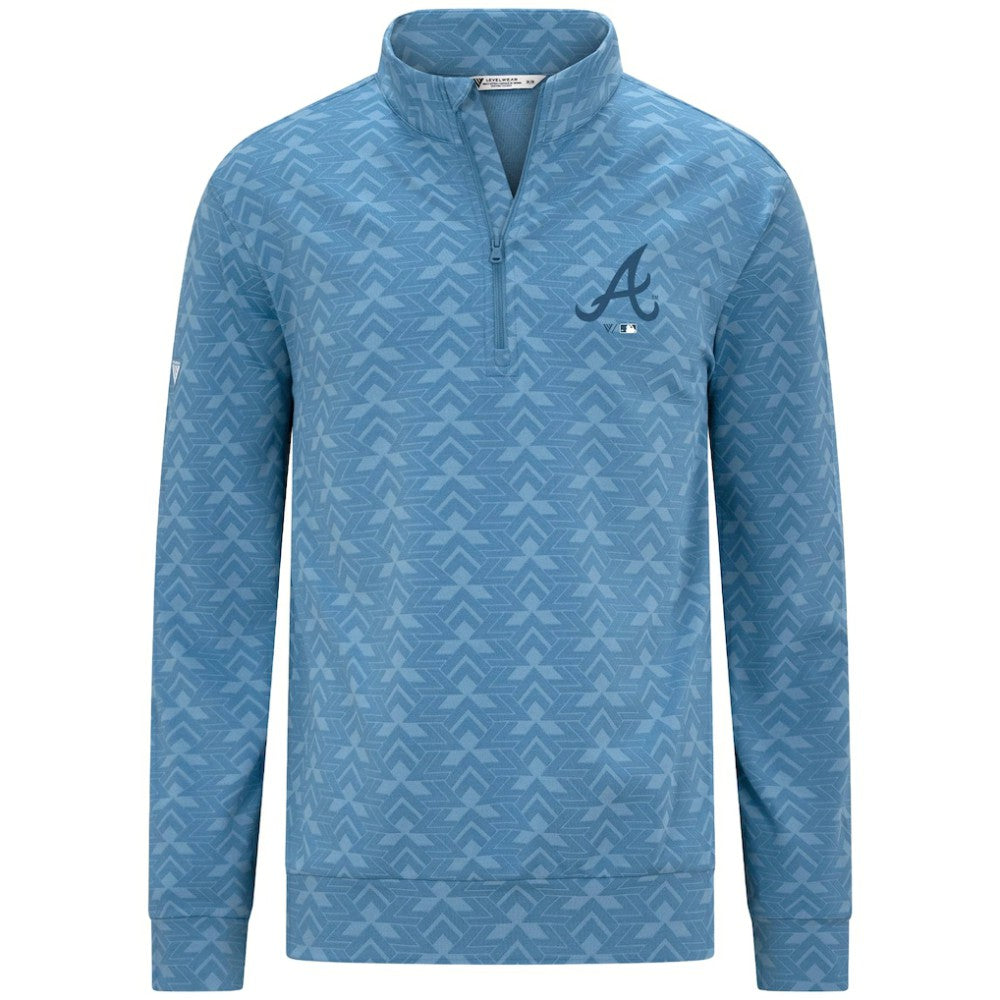 Blue Atlanta Braves Levelwear Chameleon Quarter-Zip Pullover