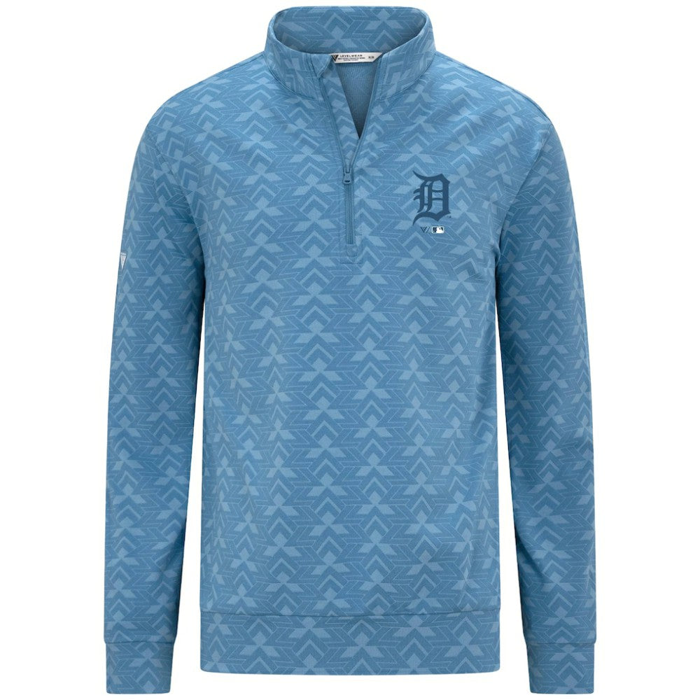 Blue Detroit Tigers Levelwear Chameleon Quarter-Zip Pullover