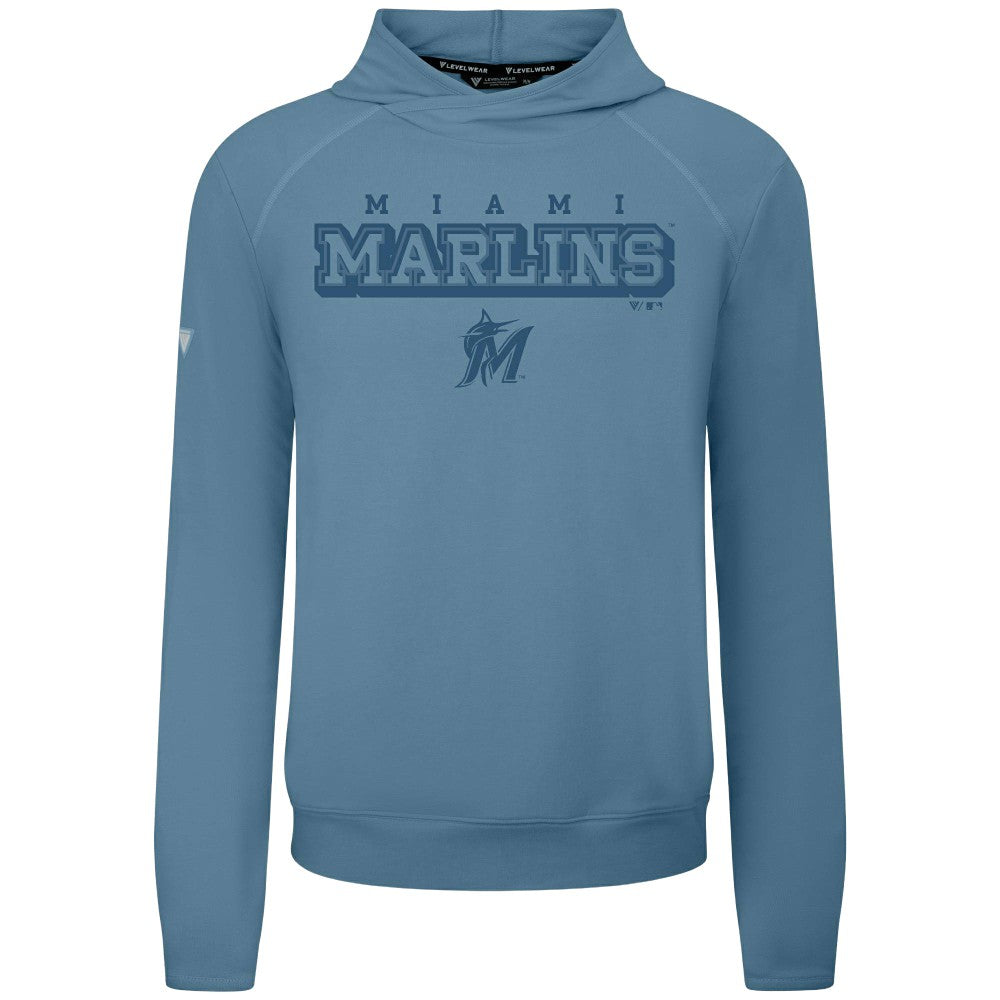 Blue Miami Marlins Levelwear Mandate Tri-Blend Hoodie