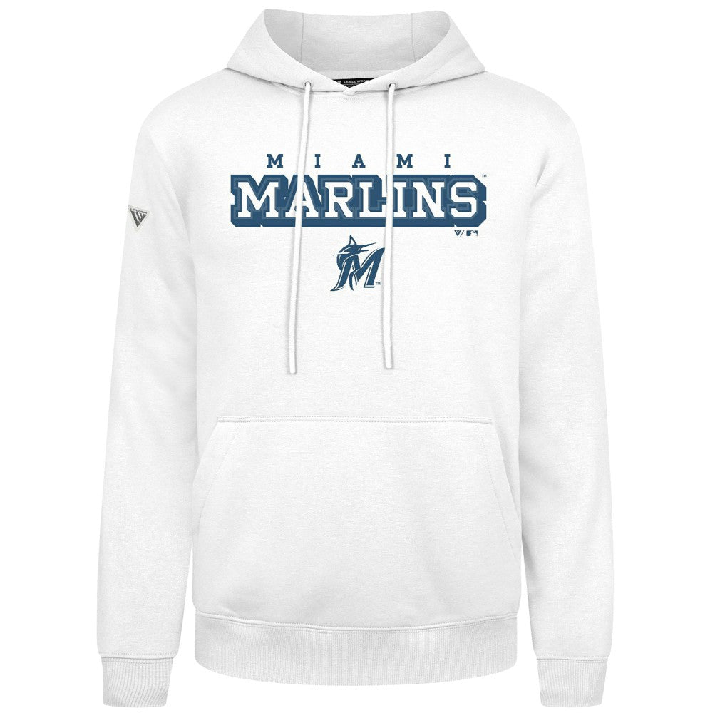 White Miami Marlins Levelwear Podium Hoodie