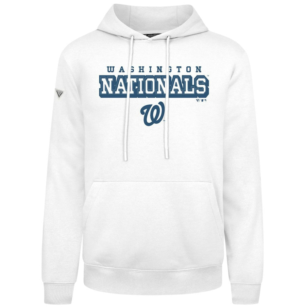 White Washington Nationals Levelwear Podium Hoodie