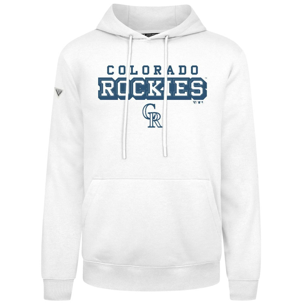White Colorado Rockies Levelwear Podium Hoodie