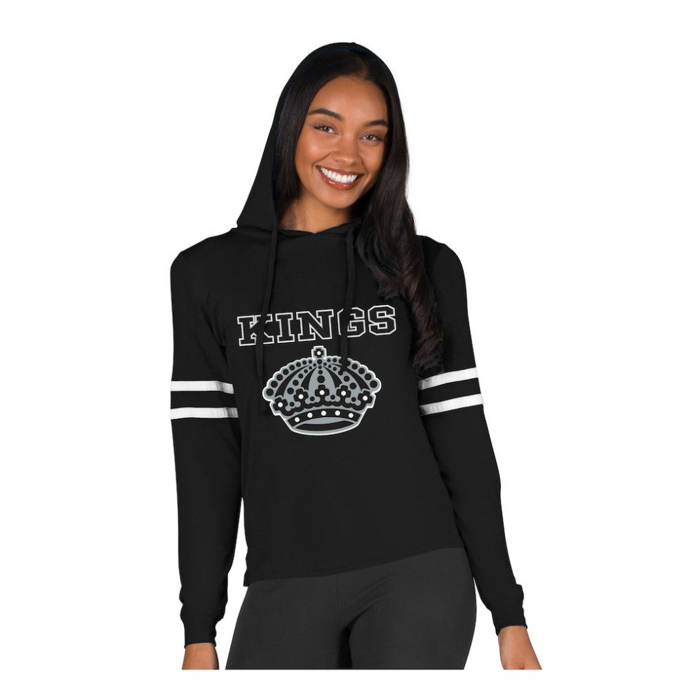 NHL Los Angeles Kings Concepts Sport Women's Marathon Long-Sleeve Hooded T-Shirt