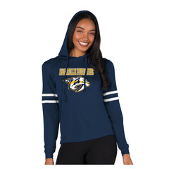 NHL Nashville Predators Concepts Sport Women's Marathon Long-Sleeve Hooded T-Shirt