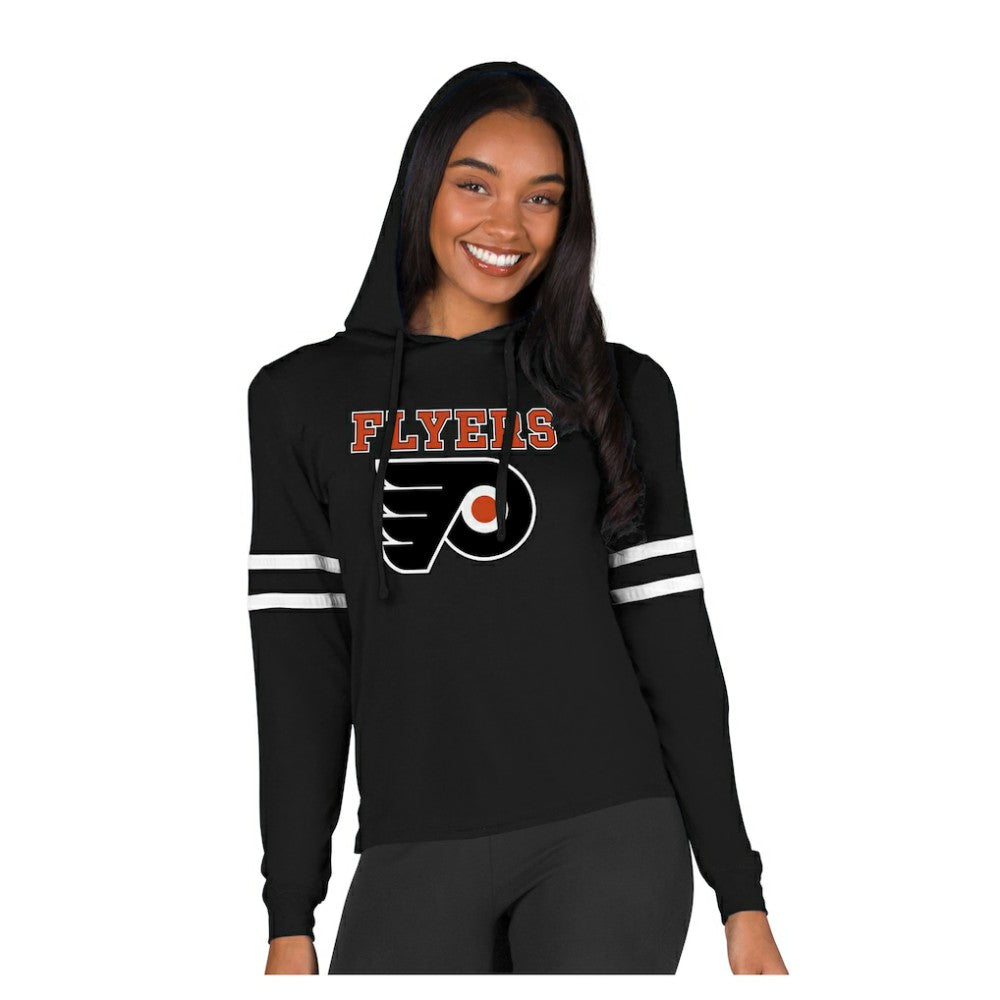 NHL Philadelphia Flyers Concepts Sport Women's Marathon Long-Sleeve Hooded T-Shirt