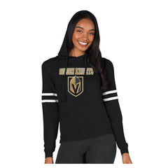 NHL Vegas Golden Knights Concepts Sport Women's Marathon Long-Sleeve Hooded T-Shirt