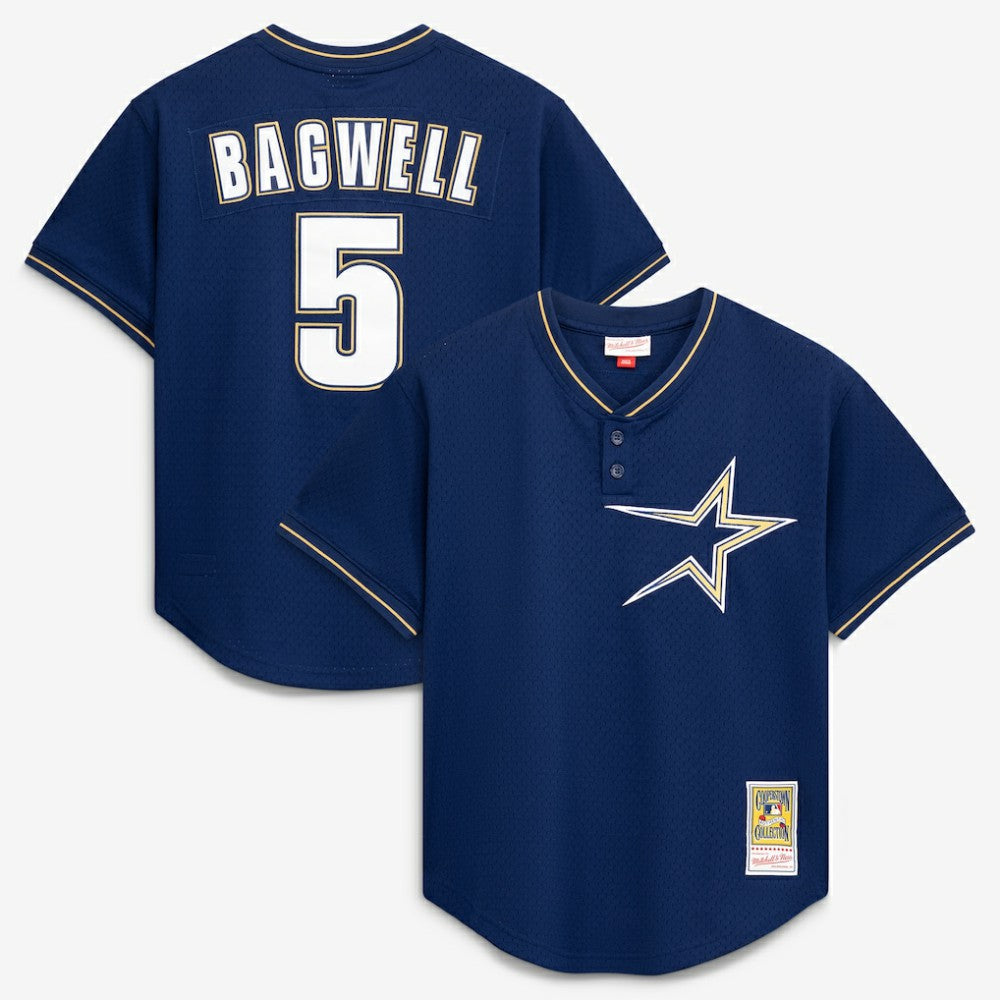 Navy Jeff Bagwell Houston Astros Mitchell & Ness Authentic Batting Practice Jersey