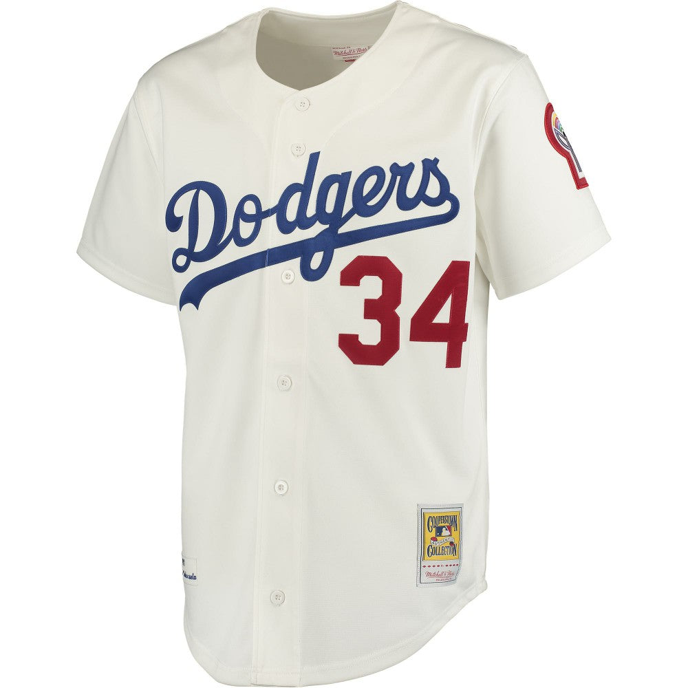 White Fernando Valenzuela Los Angeles Dodgers Mitchell & Ness Authentic Jersey