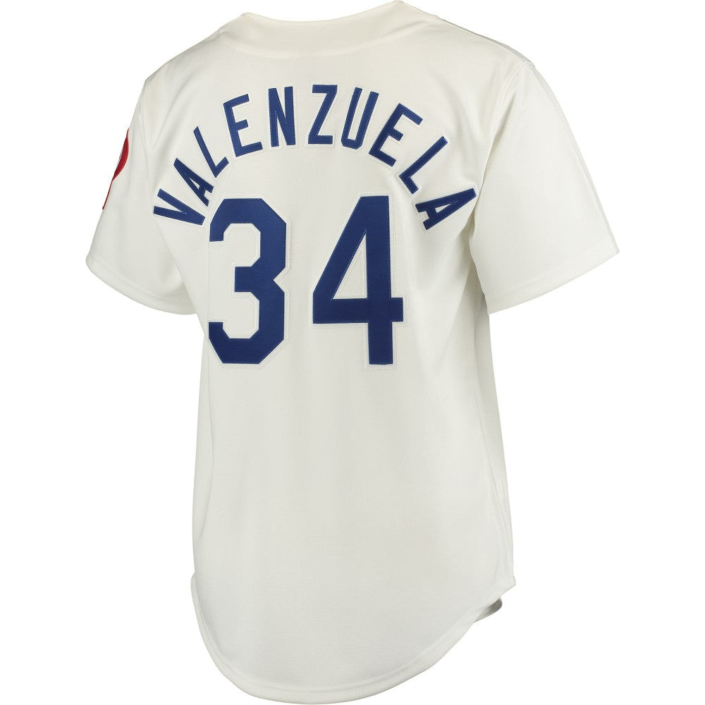 White Fernando Valenzuela Los Angeles Dodgers Mitchell & Ness Authentic Jersey
