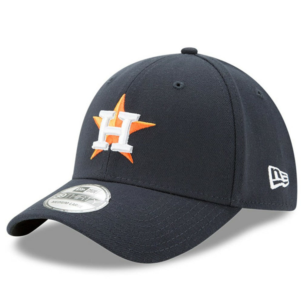 Navy Houston Astros New Era Button Team Classic 39THIRTY Flex Hat