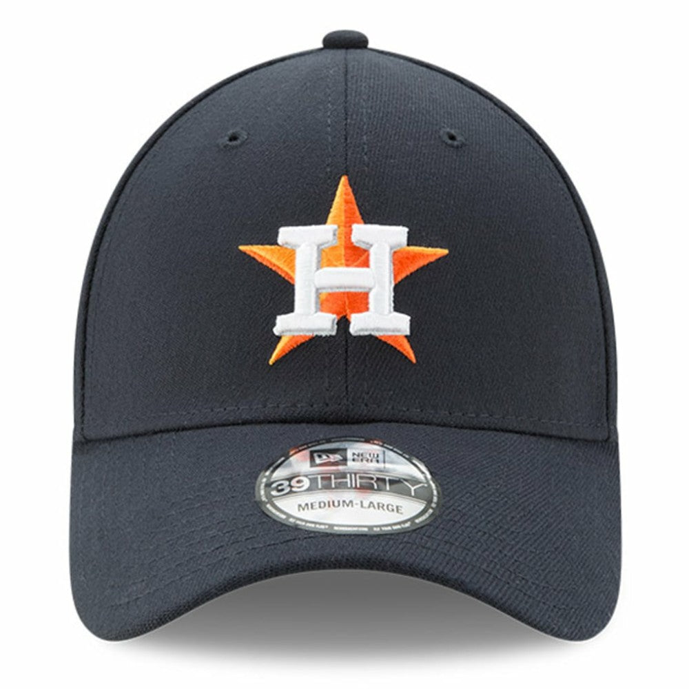 Navy Houston Astros New Era Button Team Classic 39THIRTY Flex Hat