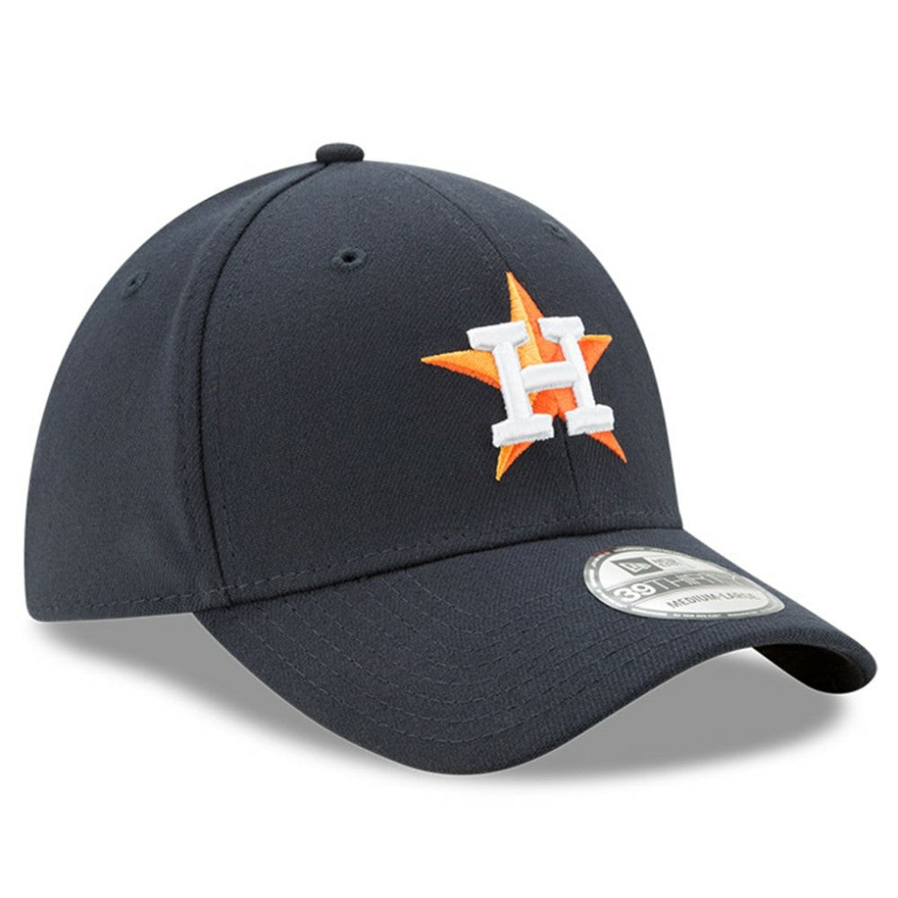 Navy Houston Astros New Era Button Team Classic 39THIRTY Flex Hat