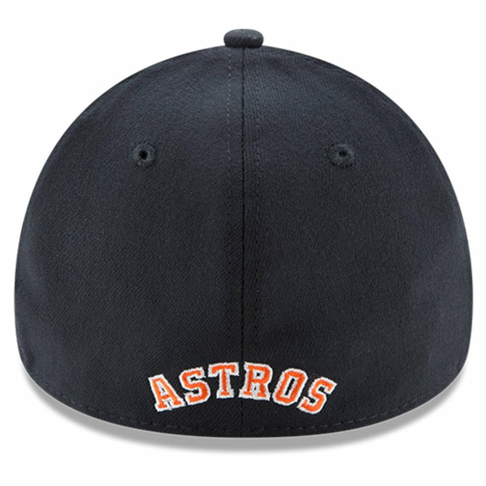 Navy Houston Astros New Era Button Team Classic 39THIRTY Flex Hat