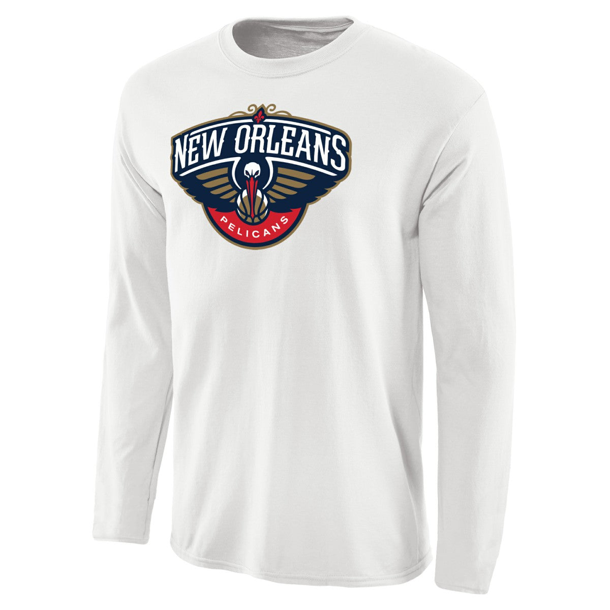 New Orleans Pelicans Primary Logo Long Sleeve T-Shirt