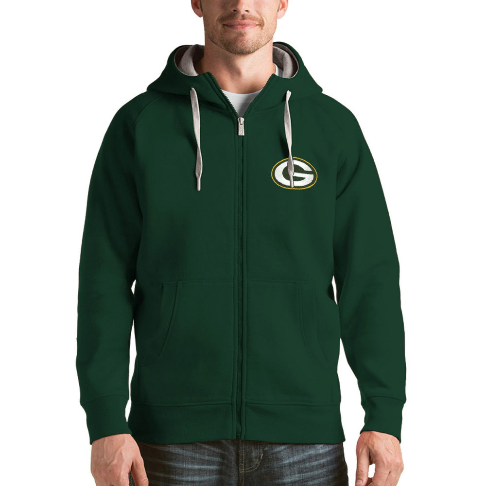 Antigua Victory Full-Zip Hoodie - Green Bay Packers Hoodies