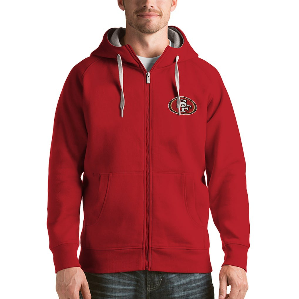 Antigua Victory Full-Zip Hoodie - San Francisco 49ers Hoodies