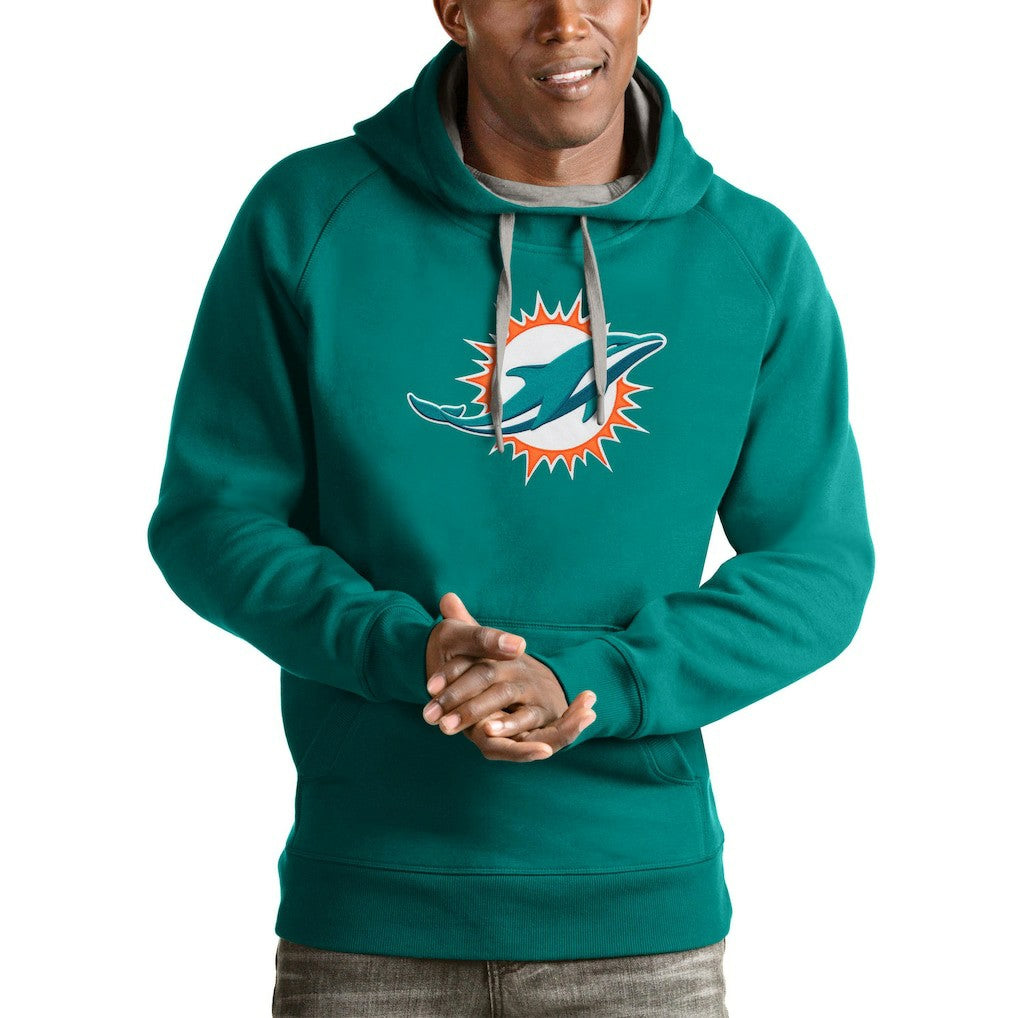 Antigua Victory Pullover Hoodie - Miami Dolphins Hoodies