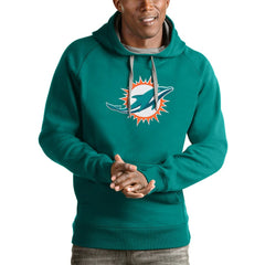 Antigua Victory Pullover Hoodie - Miami Dolphins Hoodies