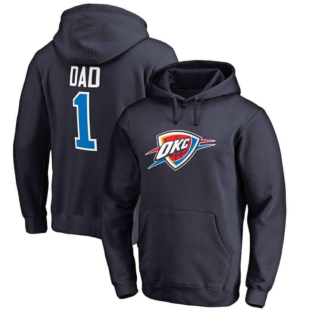 Oklahoma City Thunder #1 Dad Pullover Hoodie